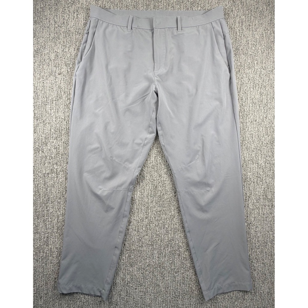 Fabletics Only-Pant Men 38 Grey Active Casual Stretch Trousers